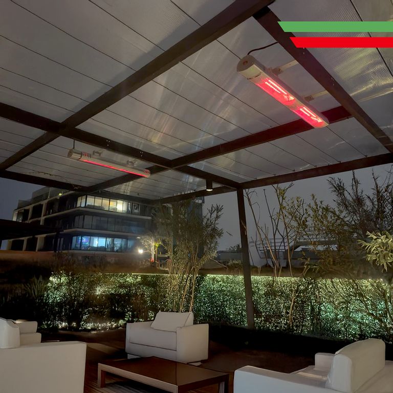 Estufa eléctrica de pared hasta 15 m² Potencia 3000W Control Remoto Protección IP55 UC-3000