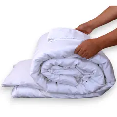 HYPNO HOME - Funda De Plumón 100% De Bambú 1.5 Plz - Blanco