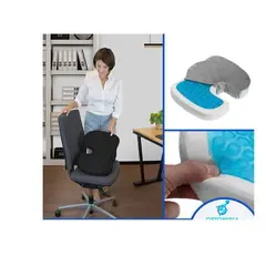 GENERICO - Cojin Asiento con Gel Ortopedico Cervical y Lumbar