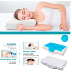GENERICO - Almohada Cervical Memory Foam con Gel y Bambú