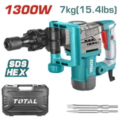 TOTAL TOOLS - MARTILLO DEMOLEDOR INDUSTRIAL SDS HEX 1300W 20J ANTIBRIVACIÓN 3800BMP - TH2130016