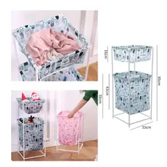 GENERICO - Cesta DOBLE de Ropa juguete accesorios-Organizador de ropa