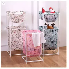 GENERICO - Cesta DOBLE de Ropa juguete accesorios-Organizador de ropa