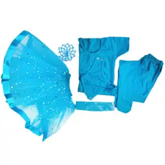 GENERICO - CONJUNTOS TRAJE DE BALLET CON TUTU DE DOS CAPAS - TURQUESA