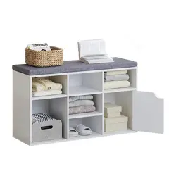 DIBA MUEBLES - Mueble Zapatera con Asiento Neda