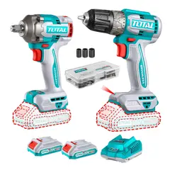 TOTAL TOOLS - Taladro 52nm + llave de impacto 400nm Total
