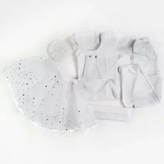 GENERICO - CONJUNTOS TRAJE DE BALLET CON TUTU DE DOS CAPAS - BLANCO