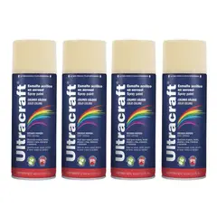 GENERICO - Pintura spray color Marfil x4 unidades Ultracraft