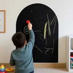 PZR PIZARRAS ADHESIVAS - Pizarra Adhesiva Magnética Infantil Arco Negro 115 x 75 cm