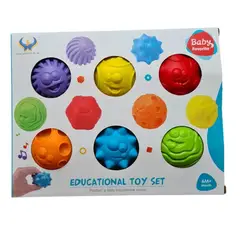 GENERICO - Set 6 pelotas sensoriales con textura para bebe