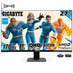 GIGABYTE - Monitor GS27QC Curvo 27 2K 2560 x 1440 1ms 170hz OC, HDR