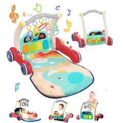 HUANGER - Gimnasio Andador para bebes 2 en 1-Azul