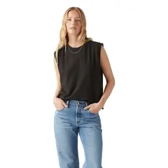 LEVIS - Polo Mujer Relaxed Fit Negro