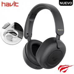 HAVIT - Audífono Inalámbrico Bluetooth H655BT ANC 76H negro