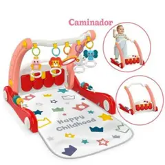 IDEAL - Gimnasio Caminador 2en1 Musical King Walker rojo