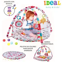 IDEAL - Gimnasio Musical para Bebé 3 en 1 Tiger Rosado