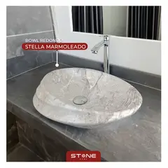 STONE - BOWL REDONDO MINIMALISTA STELLA MARMOLEADO