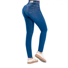 TYT - Jean ochentero ocaso jeans tiro súper alto azul medio