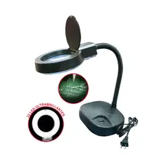 TAKEMA - Lámpara de Mesa Ajustable Lupa y Luz Led ZD-123-LED