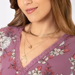 GENERICO - Collar de Luna Dorado Mujer