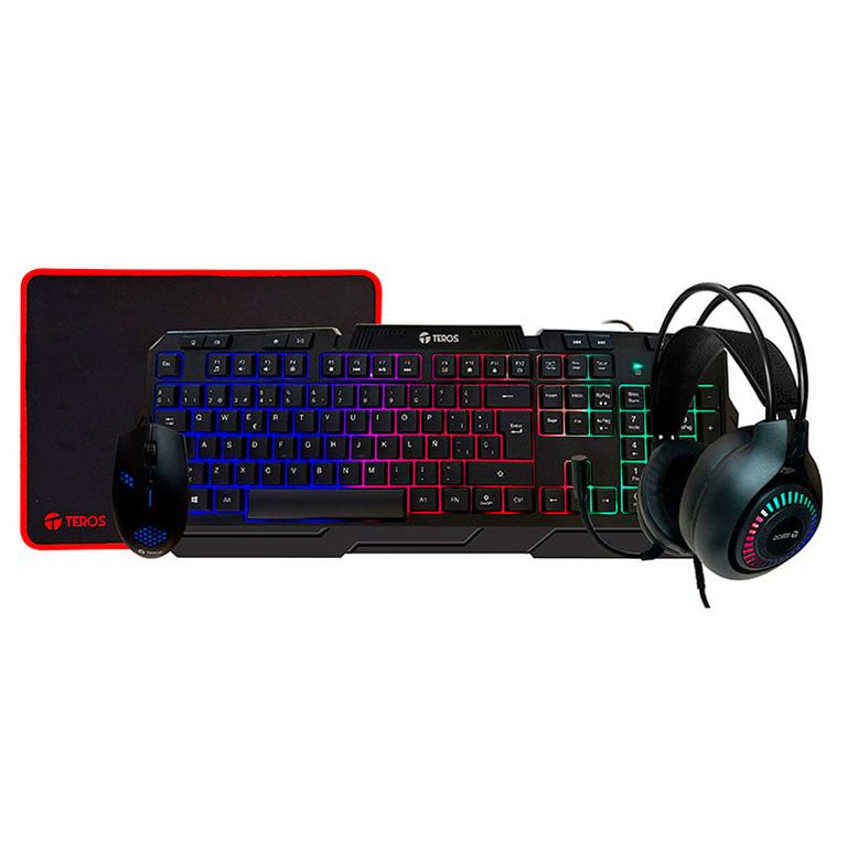 Combo TE-4063N Teclado Mouse Headset Mouse Pad