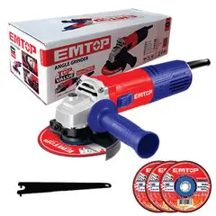 EMTOP - AMOLADORA ESMERIL ANGULAR 4 1/2 - 750W EAGR07581+ 3 DISCOS