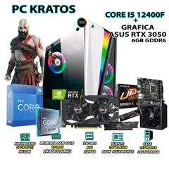 INTEL - Computadora Gamer Kratos Core i5 12400F RAM 16GB SSD 500GB ASUS RTX 3050 6GB
