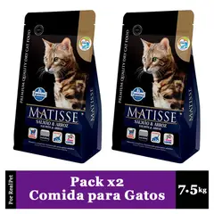 MATISSE - Pack x2 Comida de Gato Adulto Salmón y Arroz 7.5 kg