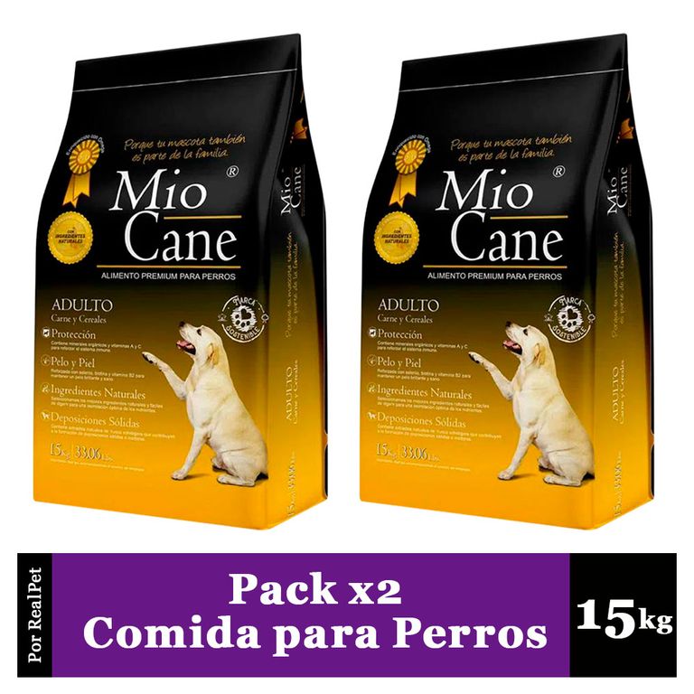 Pack x2 Comida para Perro Adulto Premium 15 kg
