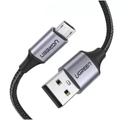 UGREEN - Cable PREMIUM (1m) USB 2.0 Micro Nylon Windows (3A) PC