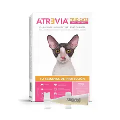 ATREVIA - ANTIPULGAS PARA GATOS TRIO CATS - SMALL X 5 PIPETAS