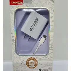 GENERICO - CARGADOR DE CELULAR TRANYOO TYPE-C 36A CARGA RAPIDA BLANCO
