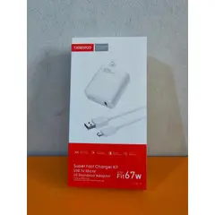 TRANYOO - CARGADOR DE CELULAR FIT 67W V8 BLANCO