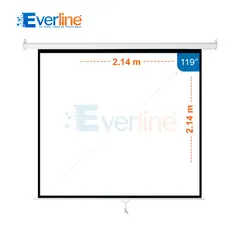 OEM - ECRAN MANUAL RETRACTIL Pared/Techo 2.13 X 2.13 m (Antireflex)