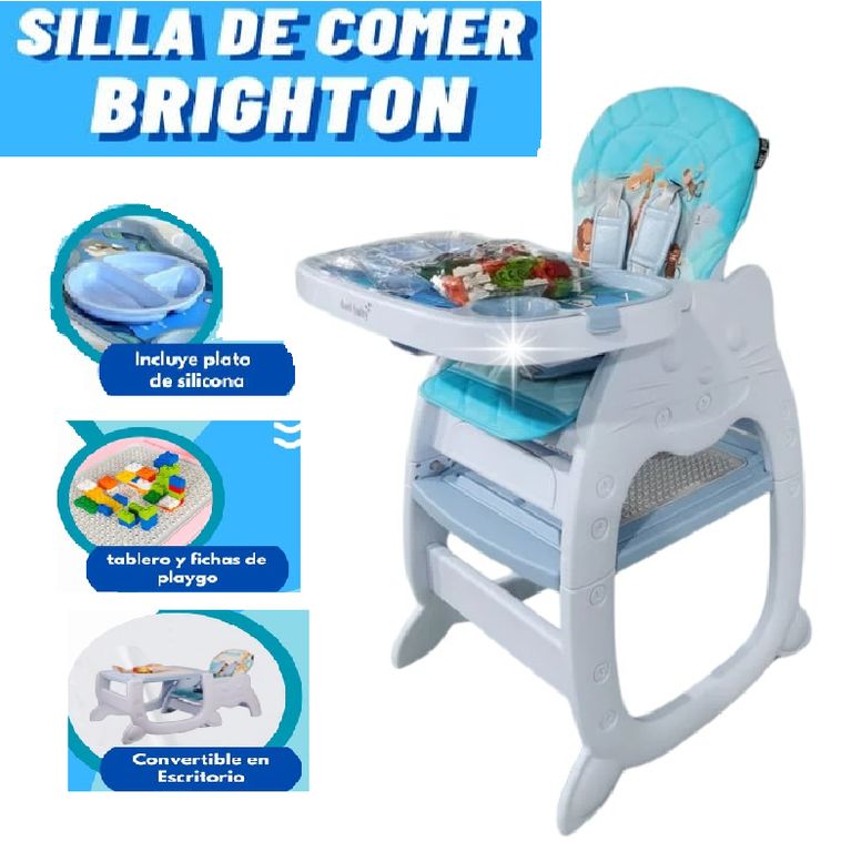 Silla de Comer para Bebe Carpeta + Pleygo y Plato Silicona