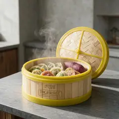 TIGERBEE - Vaporera Bambú con Tapa