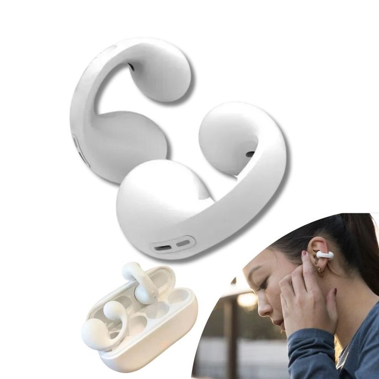 Audífonos Aretes Inalámbricos Color Blanco.