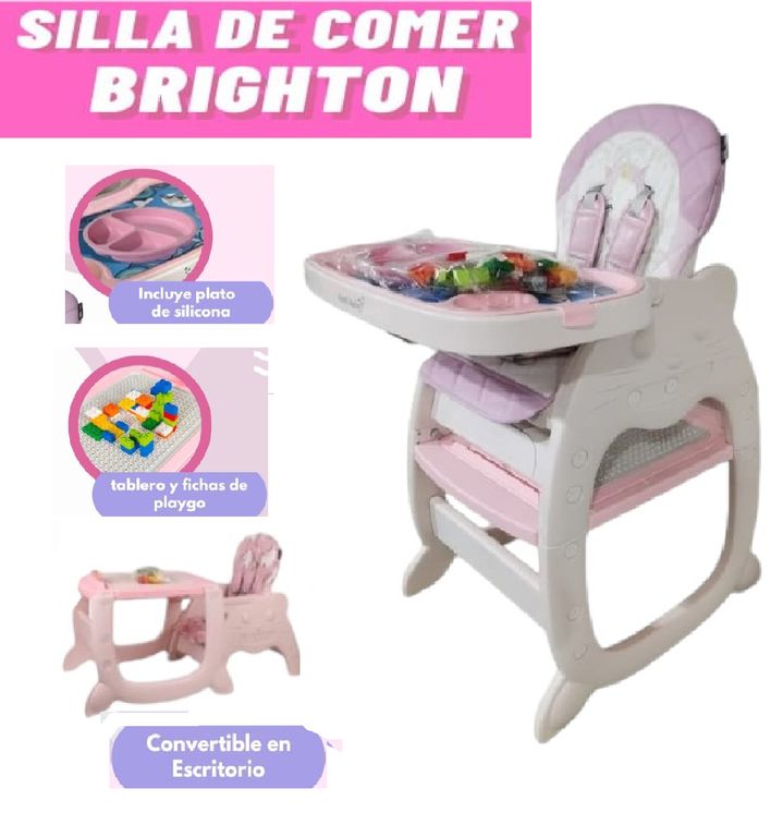 Silla de Comer para Bebe Carpeta + Pleygo y Plato Silicona