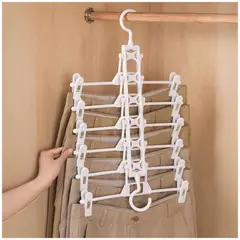 INSPIRA - Perchero colgador organizador de pantalones color Blanco