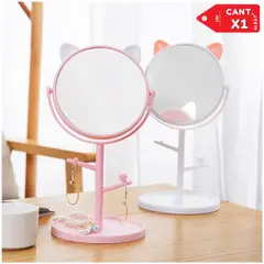 INSPIRA MARKET - Espejo Joyero de Tocador en Forma de Osito o Gatito Aleatorio