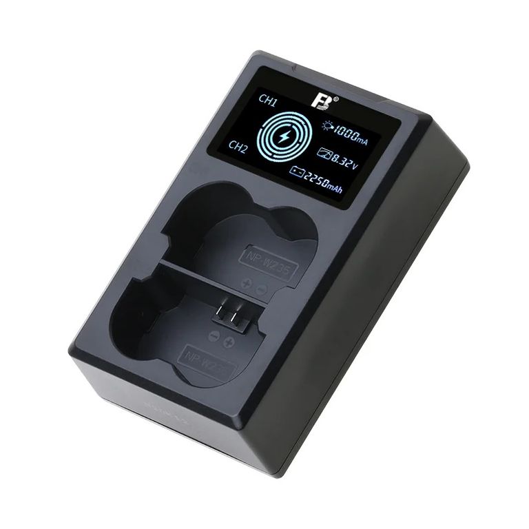 Cargador NP-W235 doble con pantalla FB