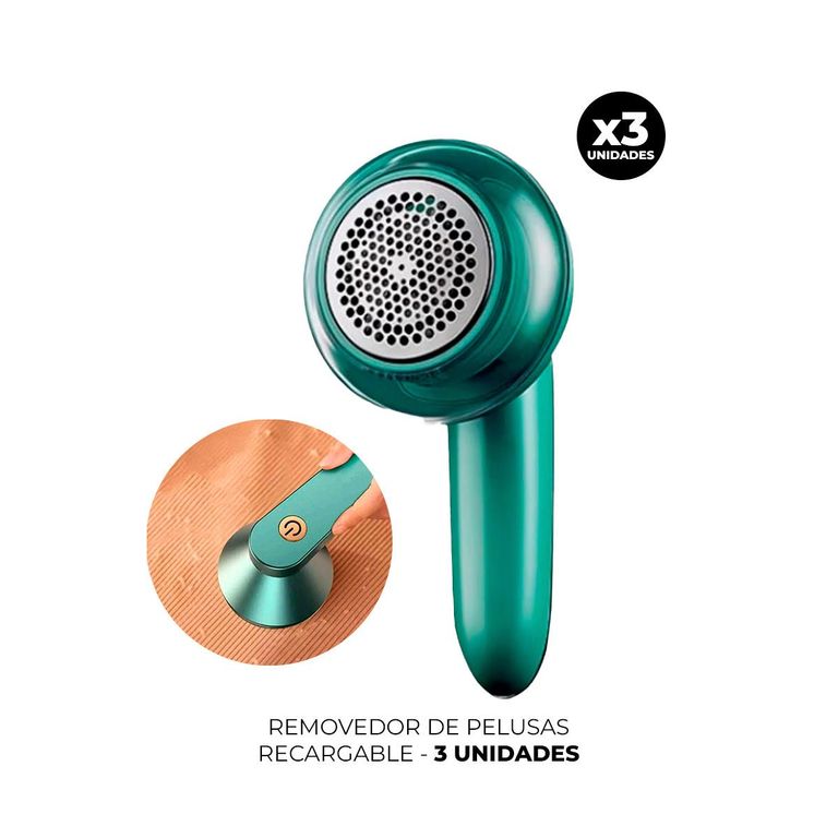 3 REMOVEDOR DE PELUSAS RECARGABLE