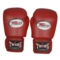 TWINS SPECIAL - Guantes Muay Thai y Boxeo - Rojo - Cuero 12oz
