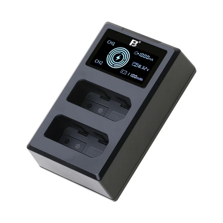 Cargador EN-EL14 doble con pantalla FB