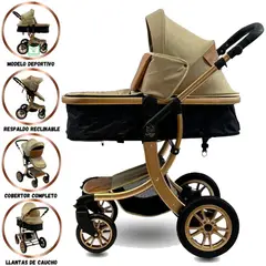 CONFORT - Coche Cuna Moisés Alfa - Beige