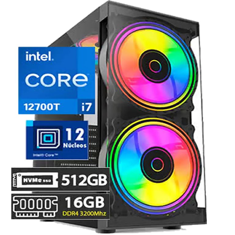 Computadora Pc Intel Core I7 12700T RAM 16GB SSD 500GB 12va Generación