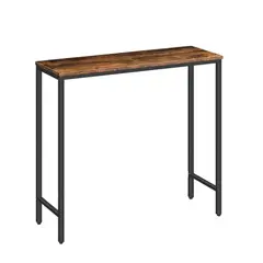 GENERICO - Mesa consola industrial de entrada o auxiliar 80x30x90 nogal