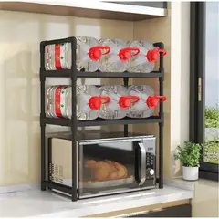 GENERICO - ESTANTE DE 3 NIVELES BLANCO PARA MICROONDAS MAS TABLA DESCONGELANTE