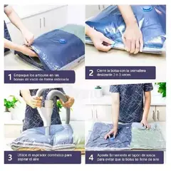 GENERICO - Pack x 3 Bolsas de ropa compresoras al vacío 70 x 100 cm