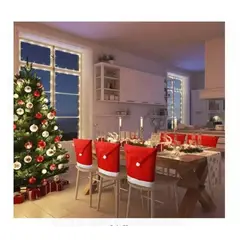 GENERICO - Fundas de Sillas DE Navidad 6 UN. De Calidad ROJO